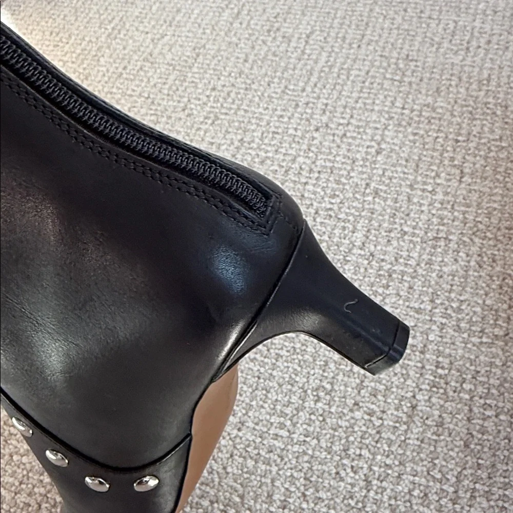 Madewell Black Studded Leather Ankle Boots - Picture 5 of 7